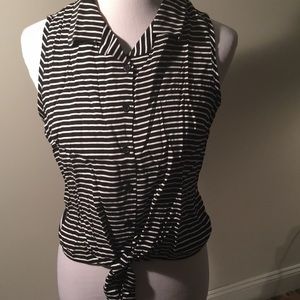 Hot Topic Black and white striped blouse